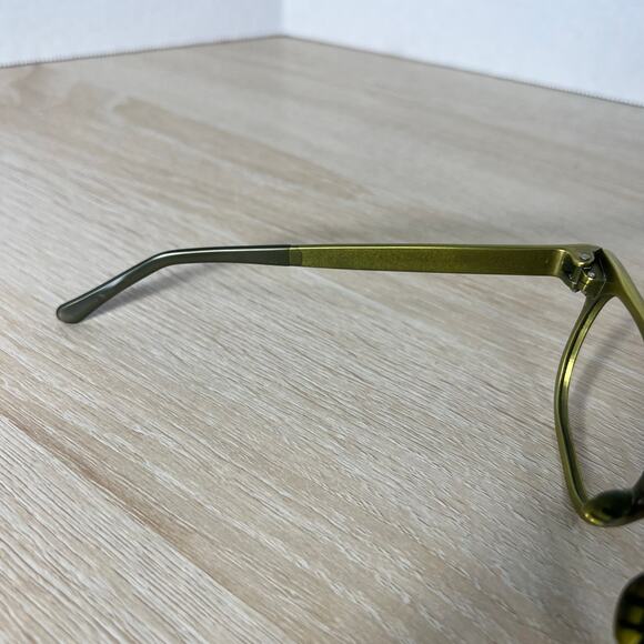 Vintage Tura Yellow Green Sunglasses Frames Only Horn Rimmed 49-23
